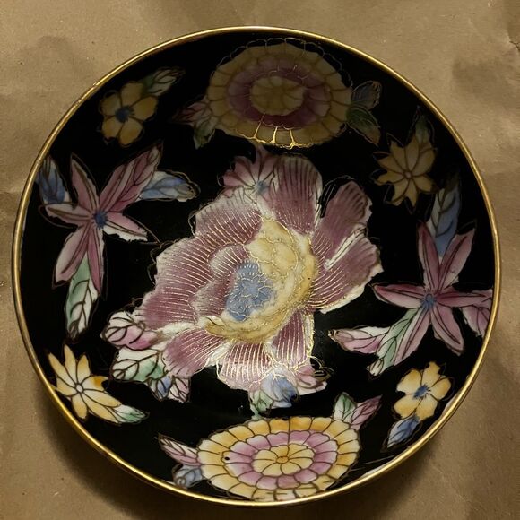 Vintage Da Qing Qianlong Nhi Chinese Polychrome Fruit bowl Hand painted - Picture 4 of 16